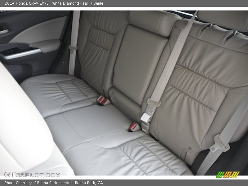 White Diamond Pearl / Beige 2014 Honda CR-V EX-L