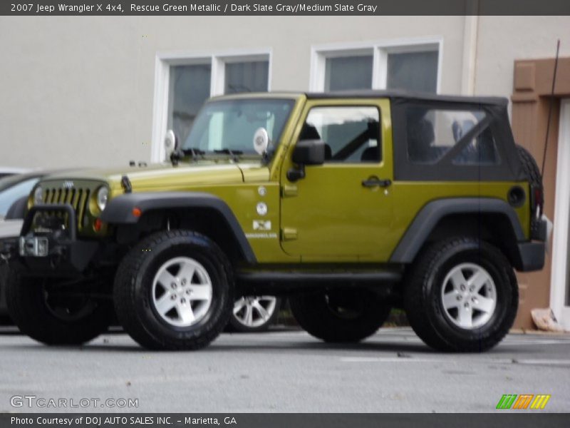 Rescue Green Metallic / Dark Slate Gray/Medium Slate Gray 2007 Jeep Wrangler X 4x4