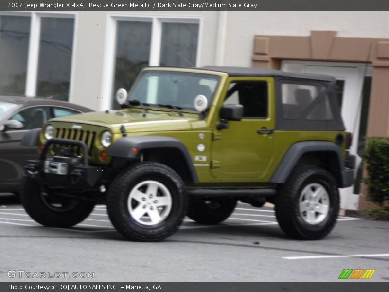 Rescue Green Metallic / Dark Slate Gray/Medium Slate Gray 2007 Jeep Wrangler X 4x4
