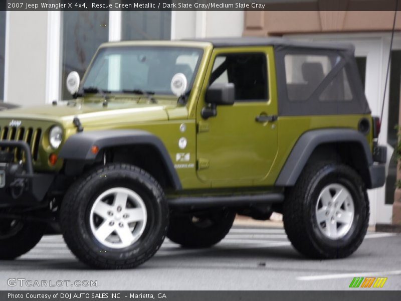 Rescue Green Metallic / Dark Slate Gray/Medium Slate Gray 2007 Jeep Wrangler X 4x4