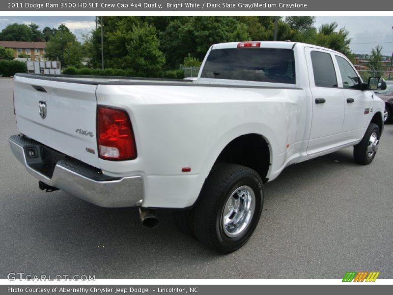 Bright White / Dark Slate Gray/Medium Graystone 2011 Dodge Ram 3500 HD SLT Crew Cab 4x4 Dually