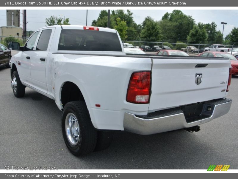 Bright White / Dark Slate Gray/Medium Graystone 2011 Dodge Ram 3500 HD SLT Crew Cab 4x4 Dually