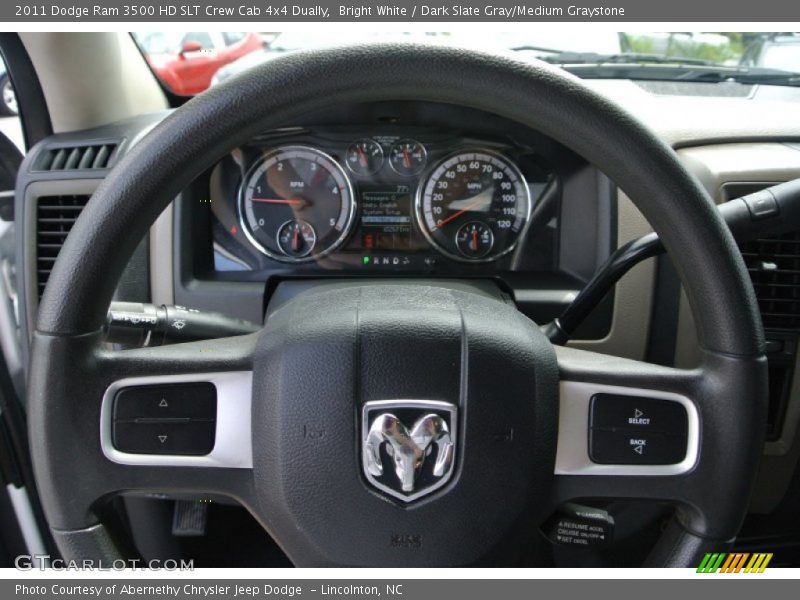 Bright White / Dark Slate Gray/Medium Graystone 2011 Dodge Ram 3500 HD SLT Crew Cab 4x4 Dually