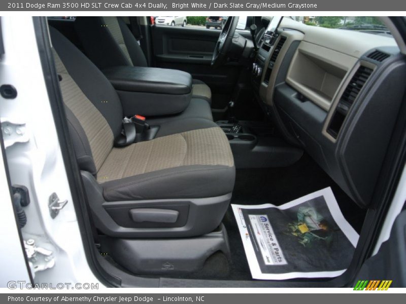 Bright White / Dark Slate Gray/Medium Graystone 2011 Dodge Ram 3500 HD SLT Crew Cab 4x4 Dually