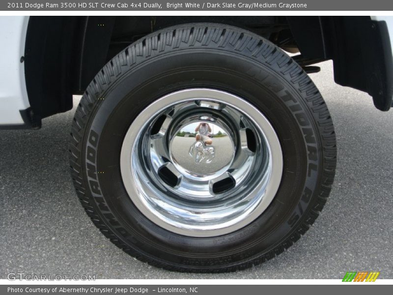Bright White / Dark Slate Gray/Medium Graystone 2011 Dodge Ram 3500 HD SLT Crew Cab 4x4 Dually