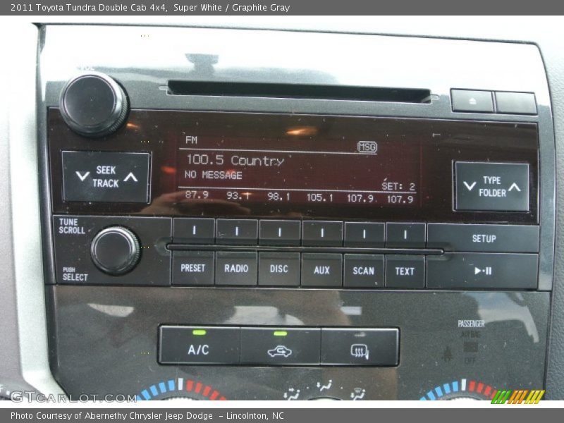 Super White / Graphite Gray 2011 Toyota Tundra Double Cab 4x4