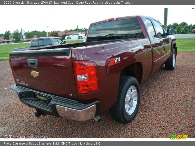 Deep Ruby Red Metallic / Light Titanium 2009 Chevrolet Silverado 1500 LT Extended Cab