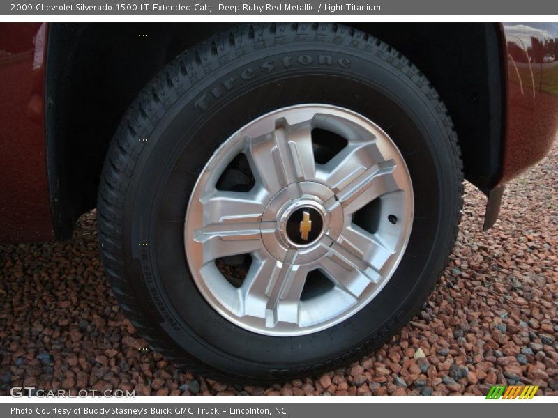 Deep Ruby Red Metallic / Light Titanium 2009 Chevrolet Silverado 1500 LT Extended Cab