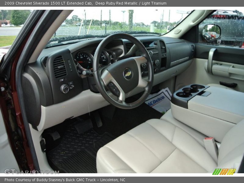 Deep Ruby Red Metallic / Light Titanium 2009 Chevrolet Silverado 1500 LT Extended Cab