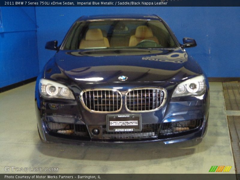 Imperial Blue Metallic / Saddle/Black Nappa Leather 2011 BMW 7 Series 750Li xDrive Sedan