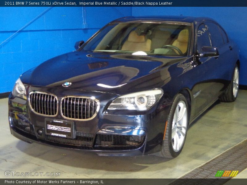 Imperial Blue Metallic / Saddle/Black Nappa Leather 2011 BMW 7 Series 750Li xDrive Sedan