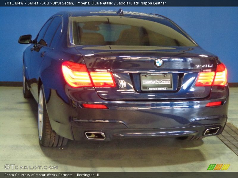 Imperial Blue Metallic / Saddle/Black Nappa Leather 2011 BMW 7 Series 750Li xDrive Sedan