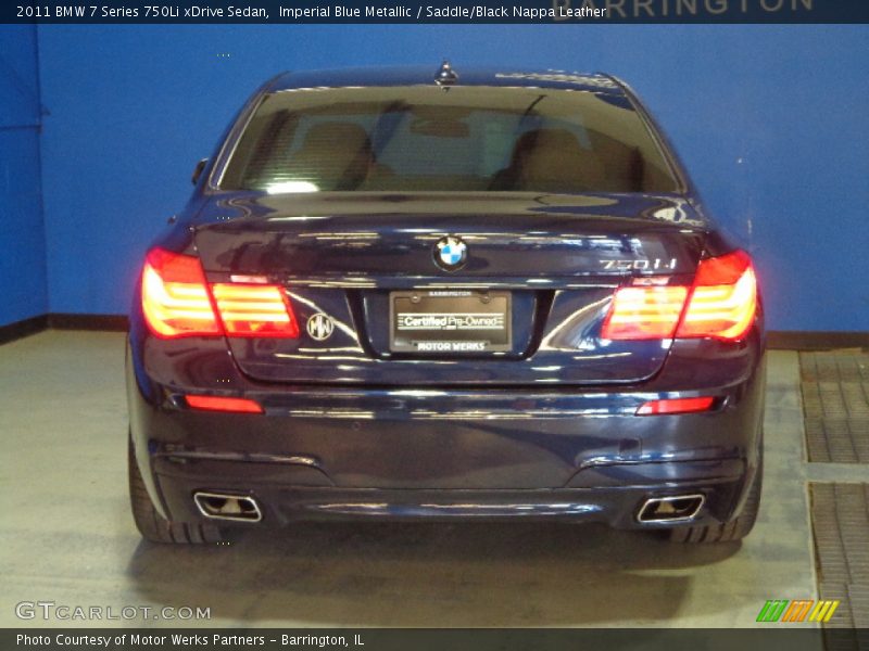 Imperial Blue Metallic / Saddle/Black Nappa Leather 2011 BMW 7 Series 750Li xDrive Sedan