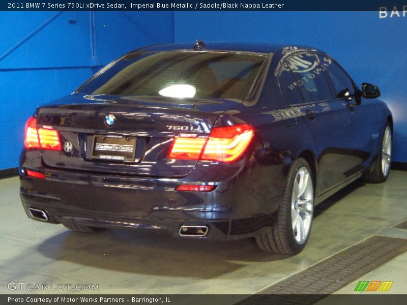 Imperial Blue Metallic / Saddle/Black Nappa Leather 2011 BMW 7 Series 750Li xDrive Sedan