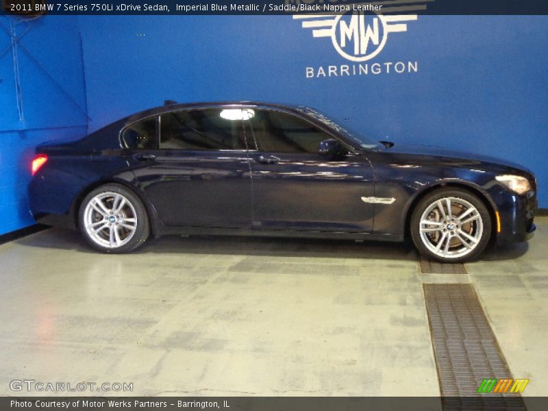 Imperial Blue Metallic / Saddle/Black Nappa Leather 2011 BMW 7 Series 750Li xDrive Sedan