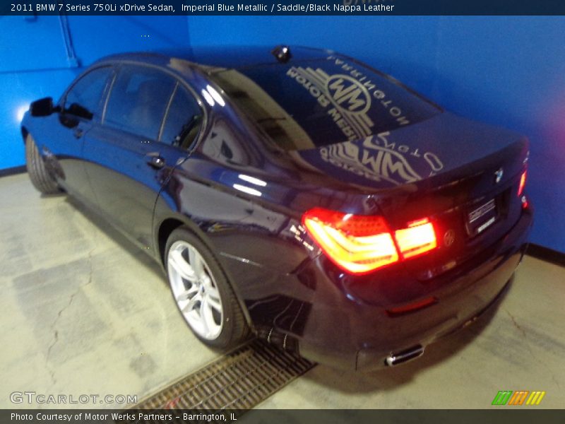 Imperial Blue Metallic / Saddle/Black Nappa Leather 2011 BMW 7 Series 750Li xDrive Sedan