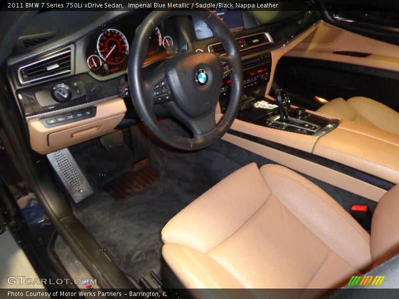 Imperial Blue Metallic / Saddle/Black Nappa Leather 2011 BMW 7 Series 750Li xDrive Sedan