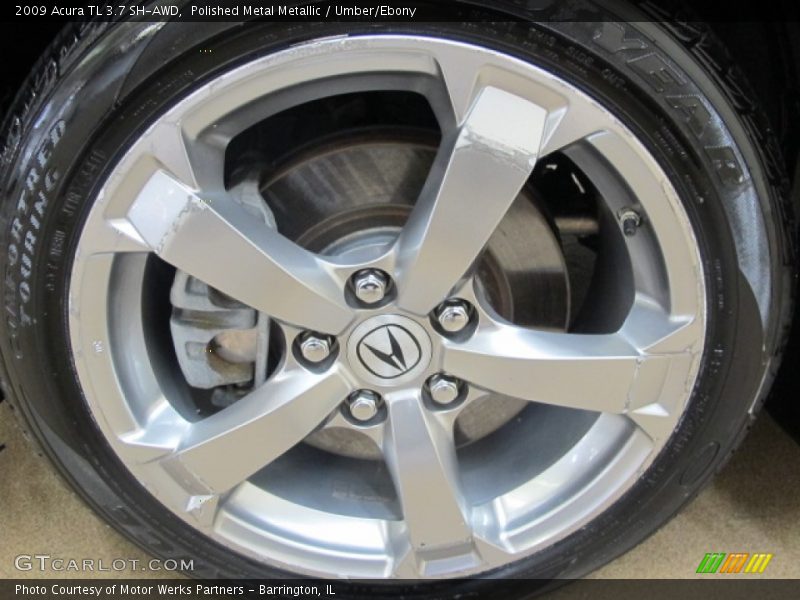 Polished Metal Metallic / Umber/Ebony 2009 Acura TL 3.7 SH-AWD