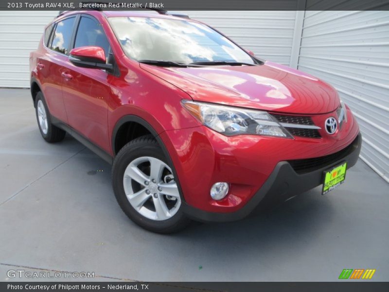 Barcelona Red Metallic / Black 2013 Toyota RAV4 XLE