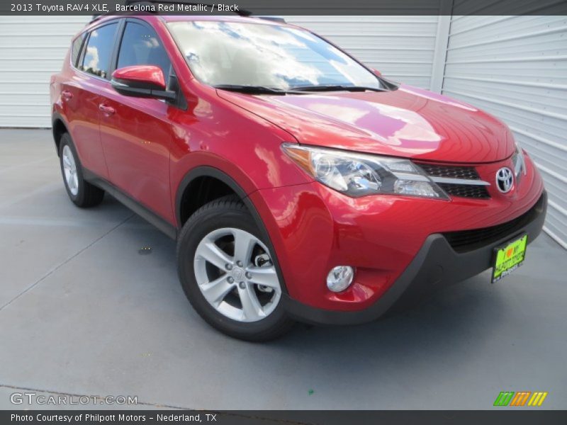 Barcelona Red Metallic / Black 2013 Toyota RAV4 XLE