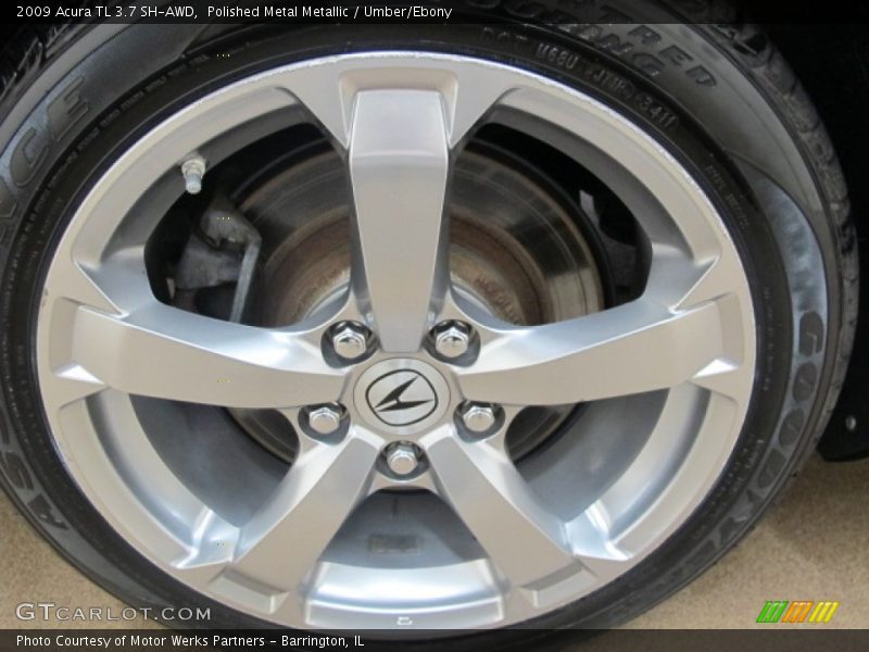 Polished Metal Metallic / Umber/Ebony 2009 Acura TL 3.7 SH-AWD