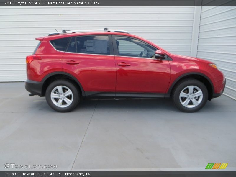Barcelona Red Metallic / Black 2013 Toyota RAV4 XLE