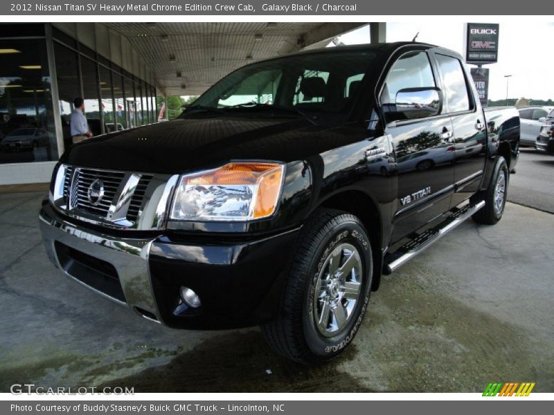 Galaxy Black / Charcoal 2012 Nissan Titan SV Heavy Metal Chrome Edition Crew Cab