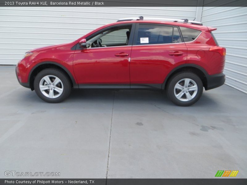 Barcelona Red Metallic / Black 2013 Toyota RAV4 XLE