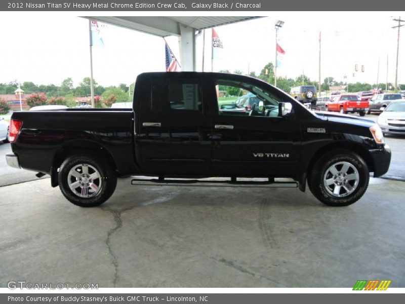 Galaxy Black / Charcoal 2012 Nissan Titan SV Heavy Metal Chrome Edition Crew Cab