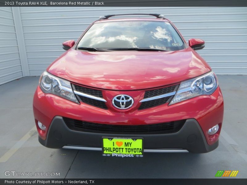 Barcelona Red Metallic / Black 2013 Toyota RAV4 XLE