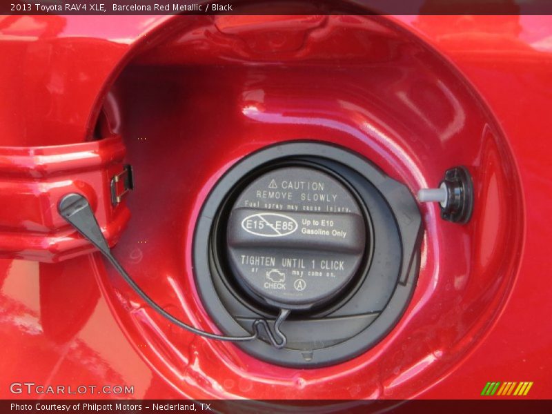 Barcelona Red Metallic / Black 2013 Toyota RAV4 XLE