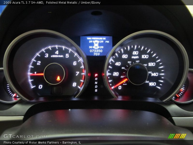 Polished Metal Metallic / Umber/Ebony 2009 Acura TL 3.7 SH-AWD