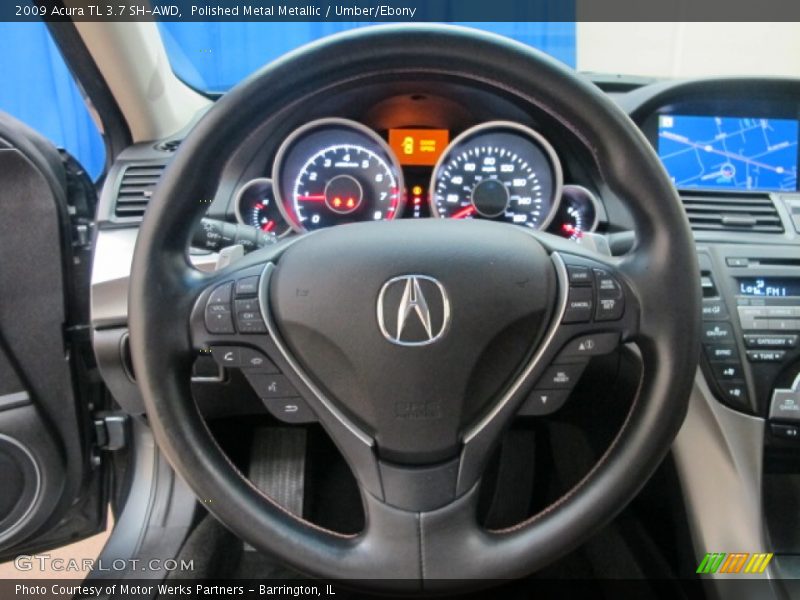 Polished Metal Metallic / Umber/Ebony 2009 Acura TL 3.7 SH-AWD