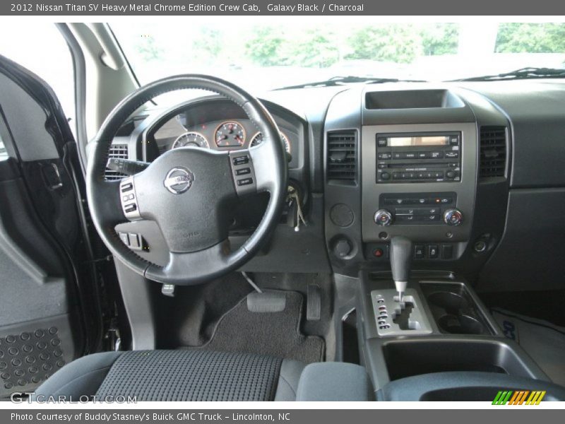 Galaxy Black / Charcoal 2012 Nissan Titan SV Heavy Metal Chrome Edition Crew Cab
