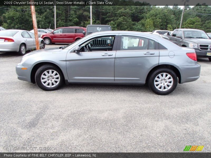 Steel Silver Metallic / Dark Slate Gray 2009 Chrysler Sebring LX Sedan