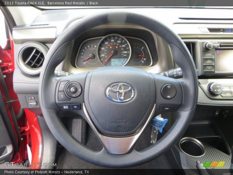 Barcelona Red Metallic / Black 2013 Toyota RAV4 XLE