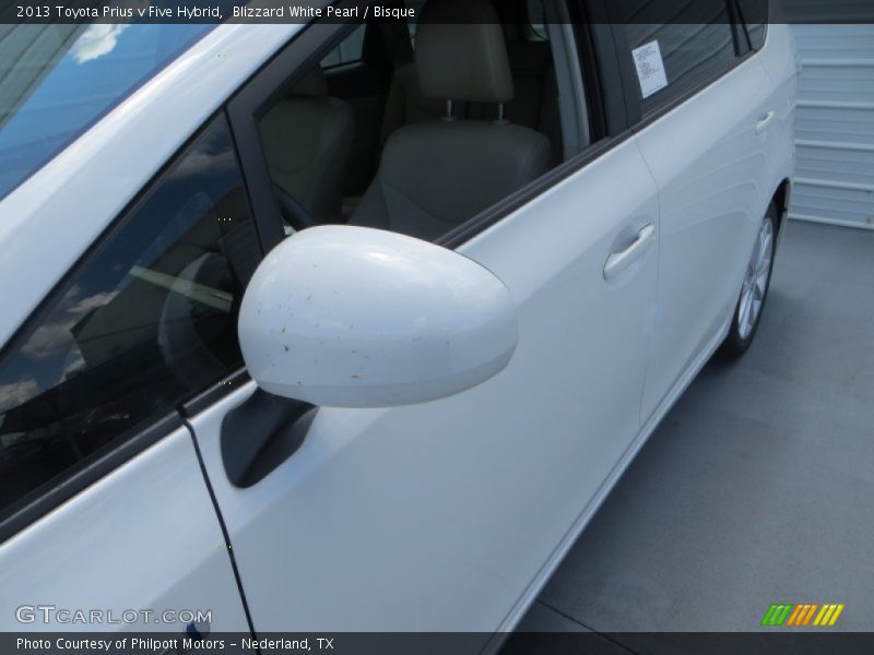 Blizzard White Pearl / Bisque 2013 Toyota Prius v Five Hybrid