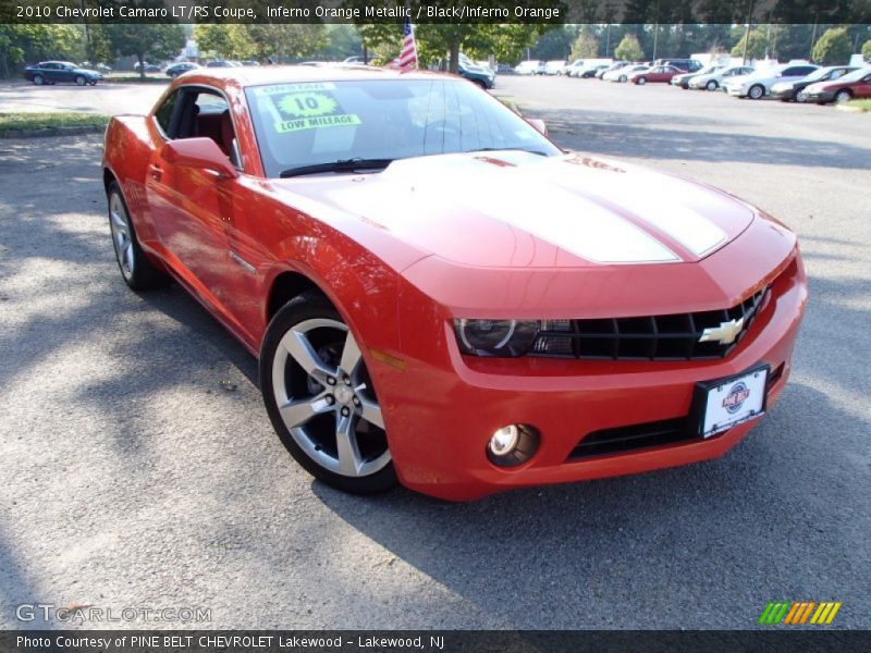 Inferno Orange Metallic / Black/Inferno Orange 2010 Chevrolet Camaro LT/RS Coupe