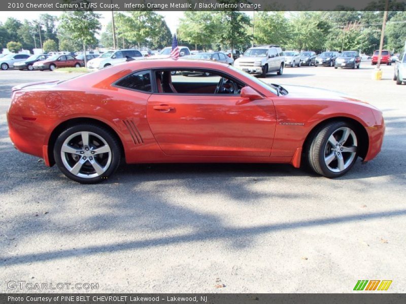 Inferno Orange Metallic / Black/Inferno Orange 2010 Chevrolet Camaro LT/RS Coupe