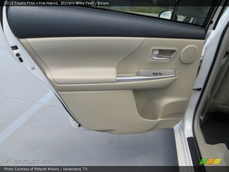 Blizzard White Pearl / Bisque 2013 Toyota Prius v Five Hybrid