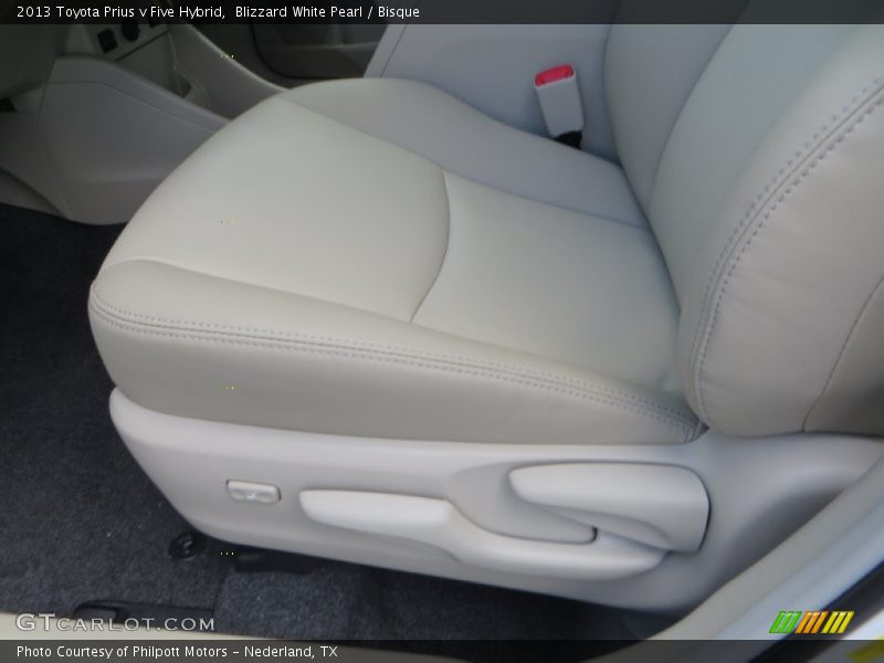 Blizzard White Pearl / Bisque 2013 Toyota Prius v Five Hybrid