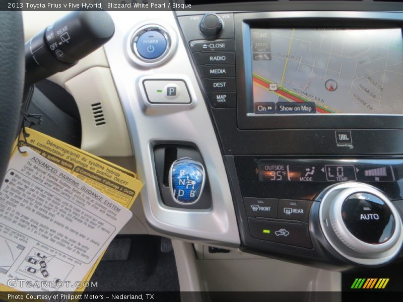 Blizzard White Pearl / Bisque 2013 Toyota Prius v Five Hybrid