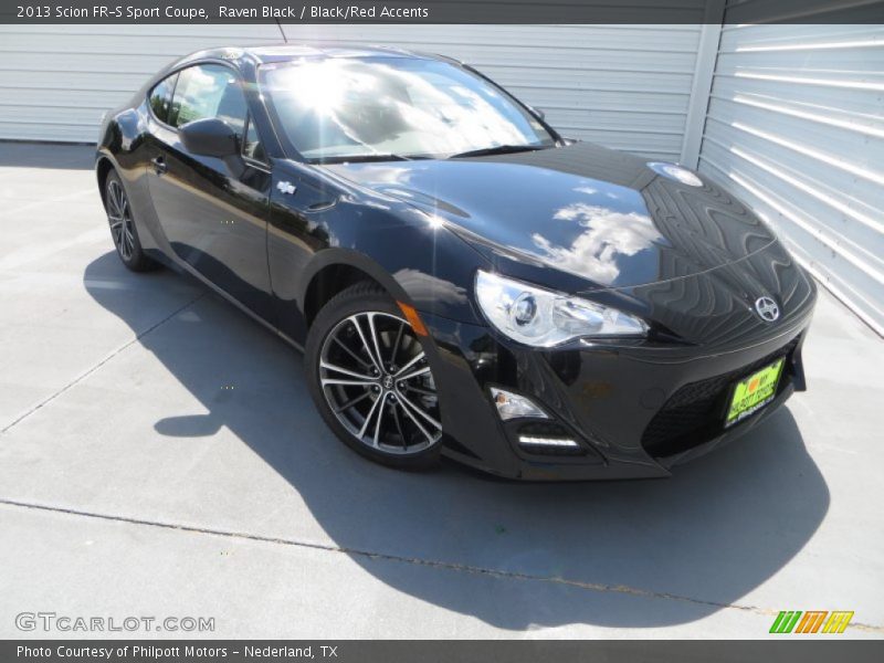 Raven Black / Black/Red Accents 2013 Scion FR-S Sport Coupe