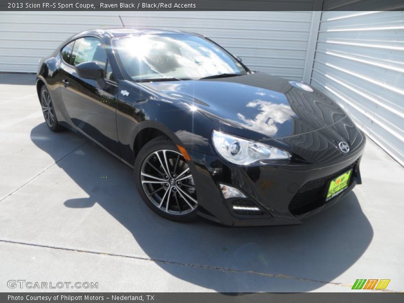 Raven Black / Black/Red Accents 2013 Scion FR-S Sport Coupe