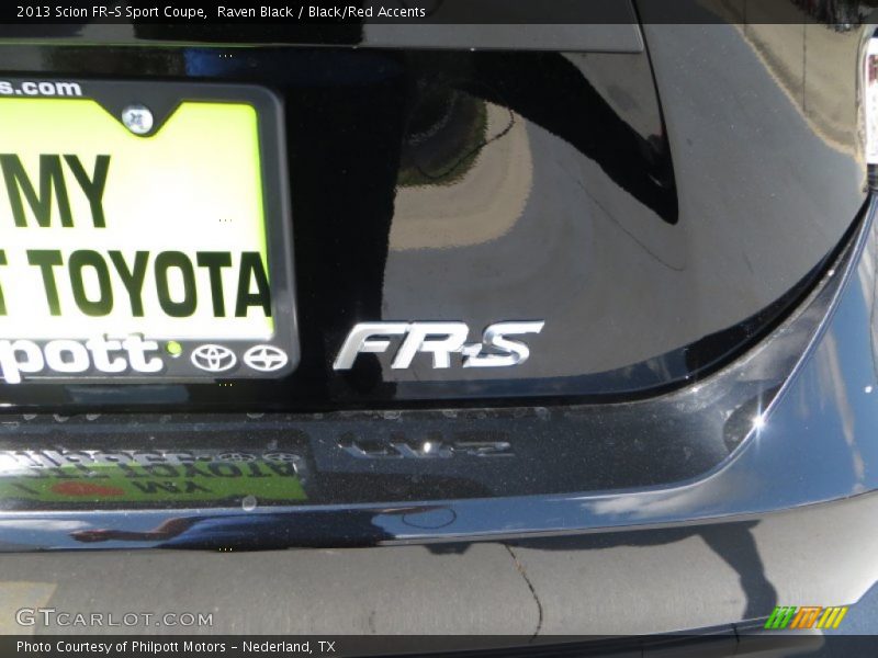 Raven Black / Black/Red Accents 2013 Scion FR-S Sport Coupe