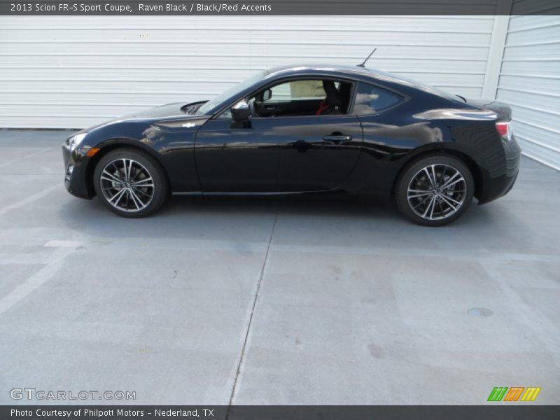 Raven Black / Black/Red Accents 2013 Scion FR-S Sport Coupe