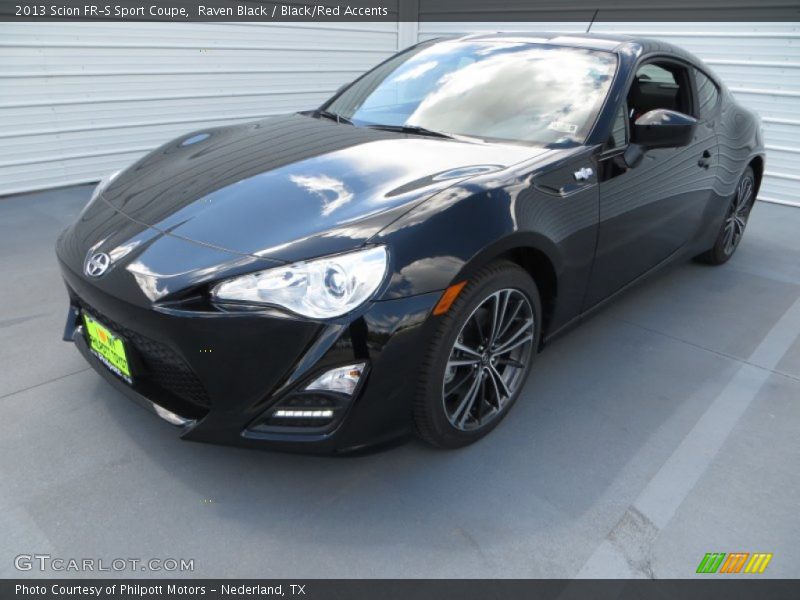 Raven Black / Black/Red Accents 2013 Scion FR-S Sport Coupe