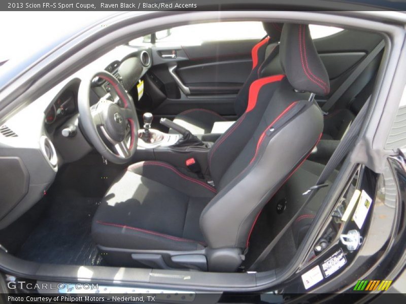 Raven Black / Black/Red Accents 2013 Scion FR-S Sport Coupe