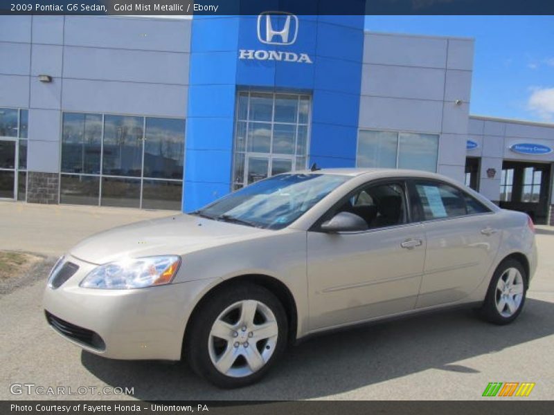 Gold Mist Metallic / Ebony 2009 Pontiac G6 Sedan