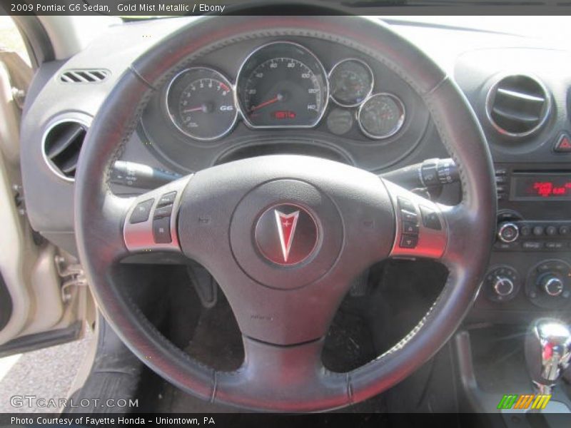 Gold Mist Metallic / Ebony 2009 Pontiac G6 Sedan